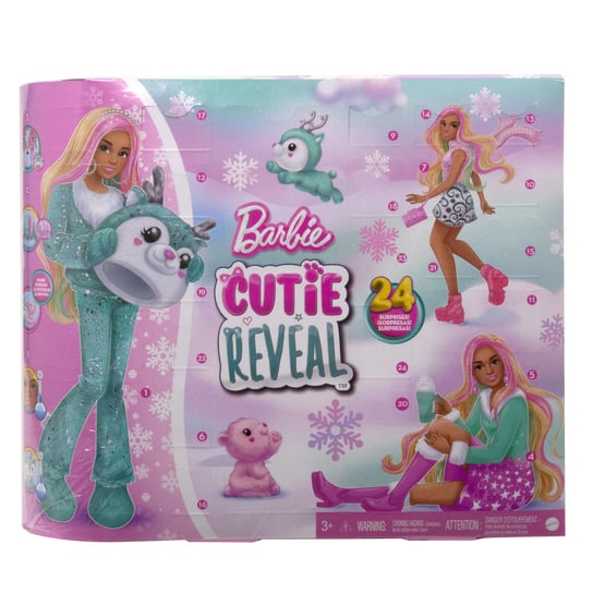 Barbie, Cutie Reveal, Kalendarz adwentowy, HJX76 Barbie