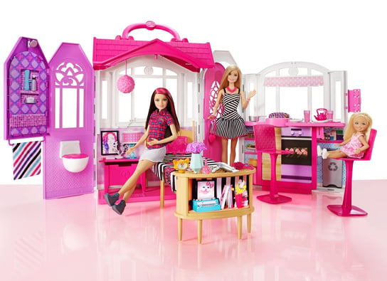 Barbie, domek dla lalek z akcesoriami, CFB65 Barbie