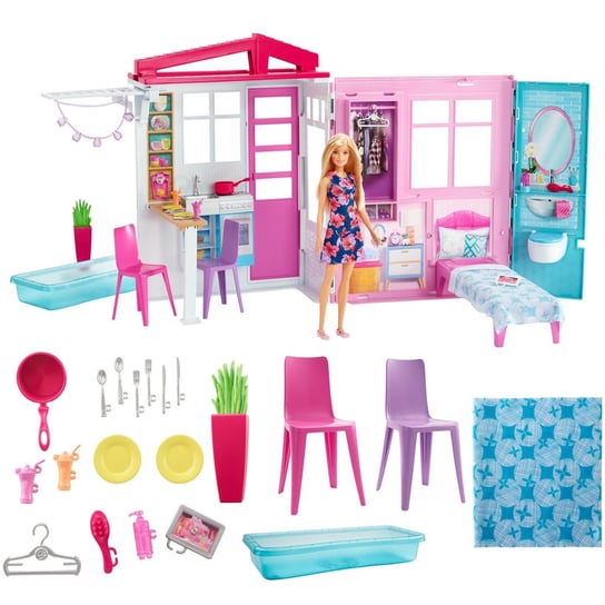 Barbie, Domek Dla Lalek Z Lalką I Akcesoriami, Fxg55 Barbie