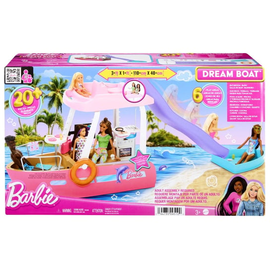 Barbie Dream Boat, wymarzona łódka dla lalek, HJV37 Barbie