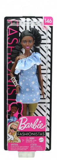 Barbie Fashionista, lalka błękitna sukienka Barbie