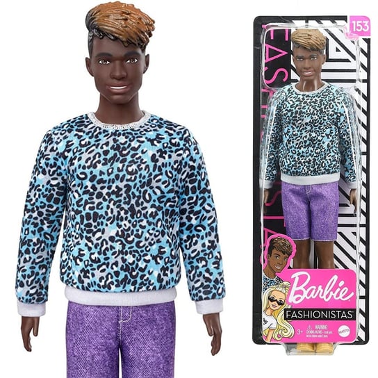 Barbie Fashionistas, lalka Ken bluza w panterkę Barbie Fashionistas