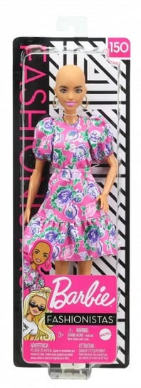 Barbie Fashionistas lalka Modna przyjaciółka bez włosów/sukienka z falbanami Barbie