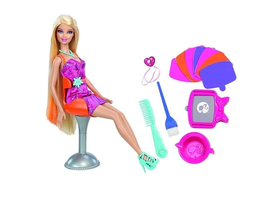 Barbie Fashionistas, lalka + studio koloryzacji włosów, X7888 Barbie