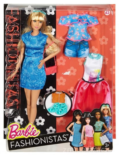 Barbie Fashionistas, lalka z ubrankami Lacey Blue Barbie