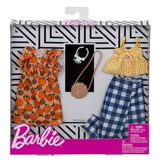 Barbie, Fashions, ubranka z akcesoria dla lalek 2-pak, FYW82/FXJ61 Barbie