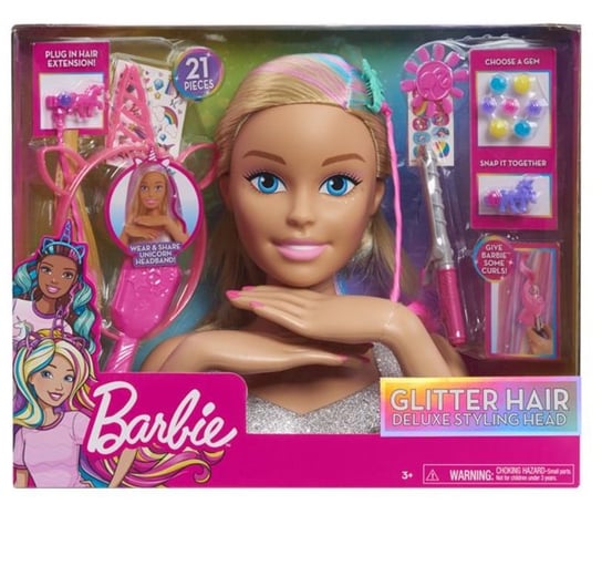 Barbie, głowa do stylizacji Tęczowe włosy Barbie