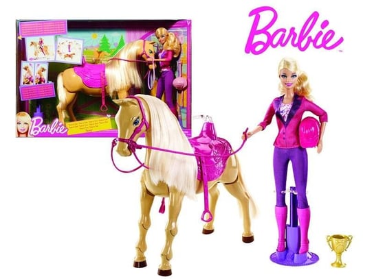 Barbie i zwierzaczki, lalka Konik, zestaw, X2630 Barbie