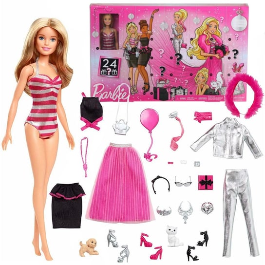 Barbie, kalendarz Adwentowy z Lalką, GFF61 Barbie