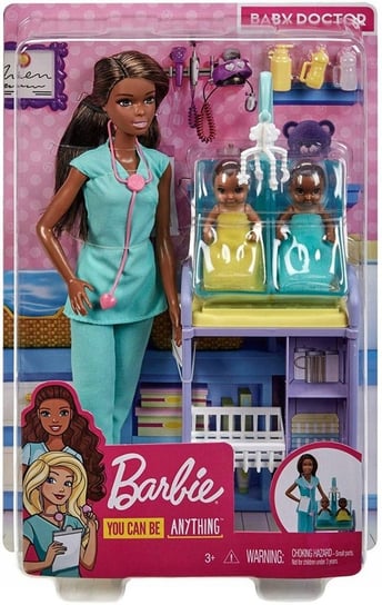 Barbie Kariera, lalka Pediatra, zestaw brunetka Barbie