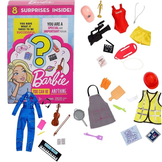 Barbie Kariera niespodzianki dla lalki 8 akcesoriów Mattel