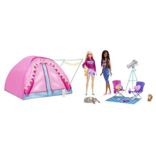 Barbie Kempingowy namiot + 2 lalki Zestaw Barbie