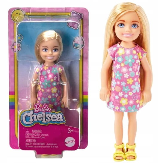 Barbie Klub Chelsea Mała Lalka Blond Włosy Laleczka Sukienka W Kwiaty 13 Cm Mattel
