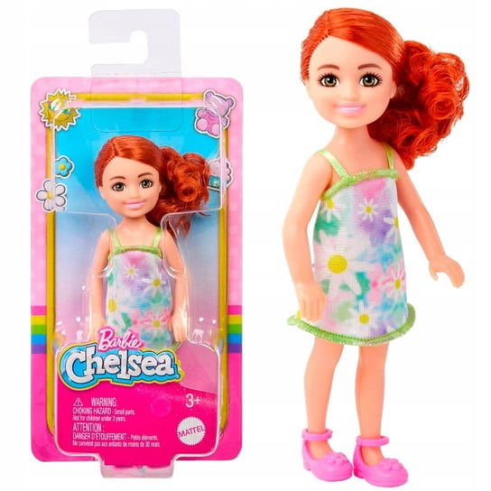 Barbie Klub Chelsea Mała Lalka Rude Włosy Laleczka Sukienka W Kwiaty 13 Cm Barbie