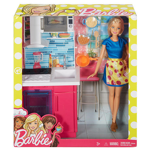 Barbie, kuchnia z lalką, DVX51/DVX54 Barbie