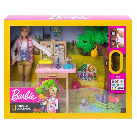 Barbie, lalka Badaczka owadów, zestaw Barbie