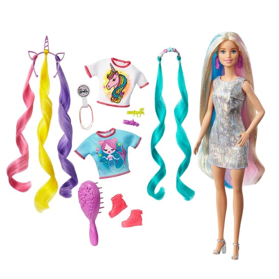Barbie, lalka Baśniowa fryzura, GHN04 Barbie