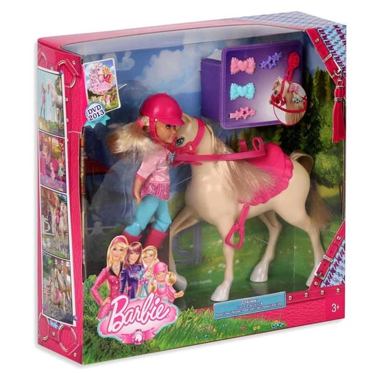 Barbie, lalka Chelsea i kucyk, zestaw, X8412 Barbie