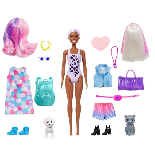 Barbie, lalka Color Reveal Kolorowa Maksiniespodzianka Karnawał/Koncert, GPD57 Barbie