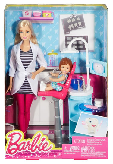 Barbie, lalka Dentystka, zestaw, DHB63/DHB64 Barbie