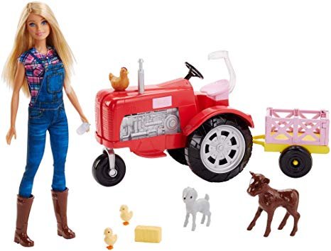 Barbie, lalka Farmerka na traktorze, FRM18 Barbie
