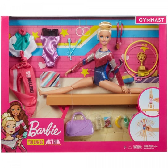 Barbie, lalka Gimnastyczka, zestaw Barbie