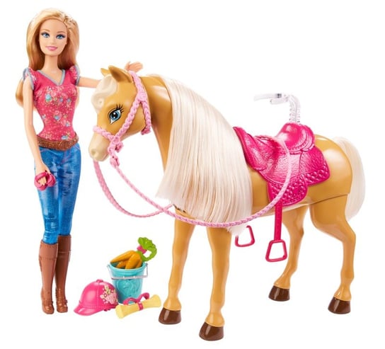 Barbie, lalka i konik Tawny, zestaw, BJX85 Barbie