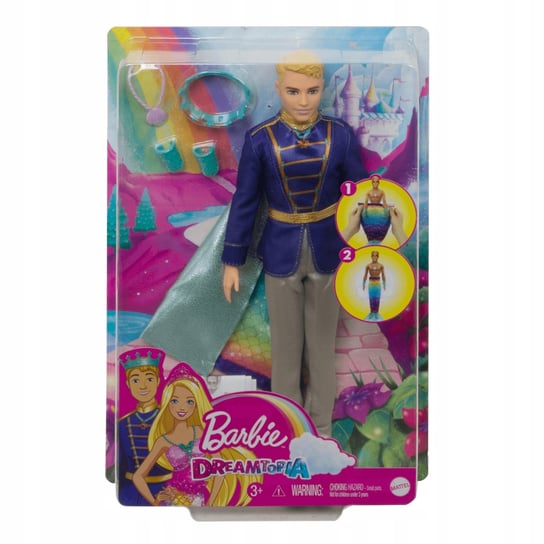 Barbie, lalka Książę Syrenia przemiana Barbie