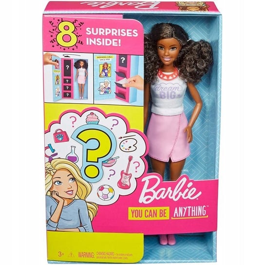 Barbie, lalka niespodzianka Murzynka Kariera Mattel
