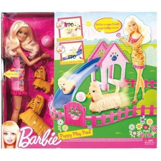 Barbie, lalka + plac zabaw dla piesków Barbie