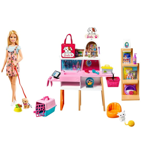 Barbie, lalka Sklepik-salon dla zwierzaków, zestaw Barbie
