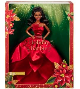 Barbie Lalka Świąteczna Czarne Włosy Mattel