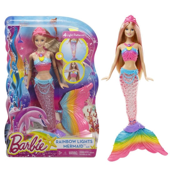 Barbie, lalka Tęczowa syrenka, DHC40 Barbie
