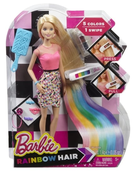 Barbie, lalka Tęczowe włosy, CFN48 Barbie