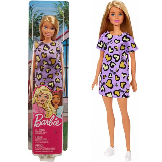 Barbie, lalka w fioletowej sukience, GHW49 Barbie