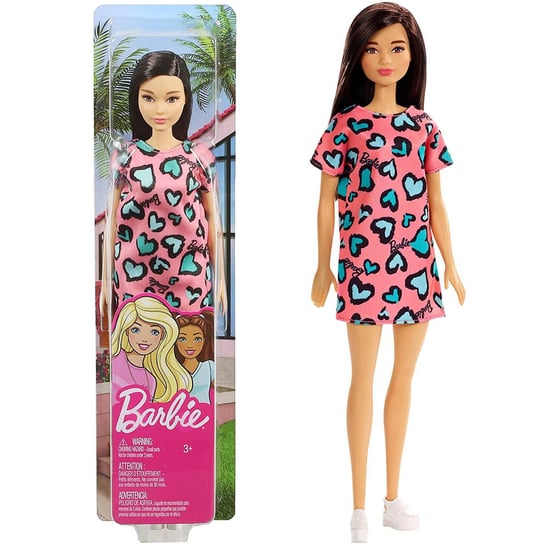 Barbie, lalka w łososiowej sukience, GHW46 Barbie