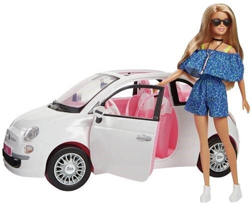 Barbie, lalka z samochodem Fiat, FVR07 Barbie
