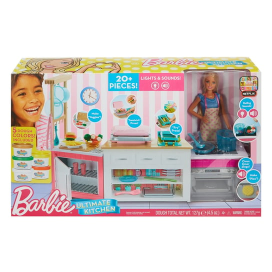 Barbie, lalka z zestawem Idealna kuchnia, FRH73 Barbie