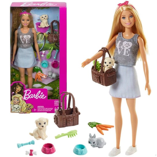 Barbie, lalka ze zwierzątkami, FPR48 Barbie