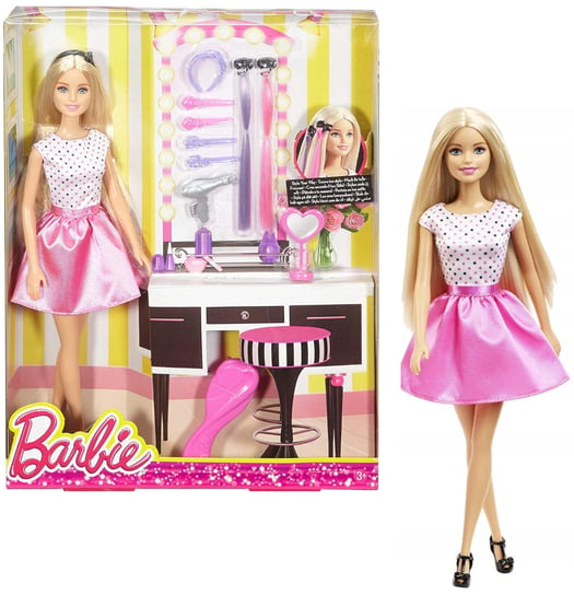 Barbie, Lalka Zestaw Stylizacja włosów, akcesoria Mattel