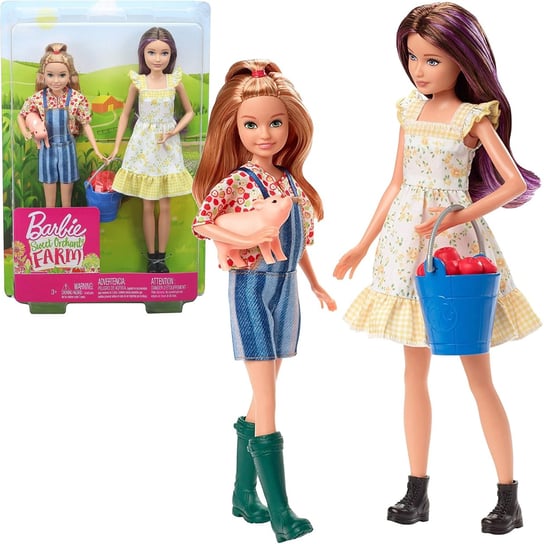 Barbie Lalki Skipper i Stacie Zestaw Farma Słodki Sad Barbie