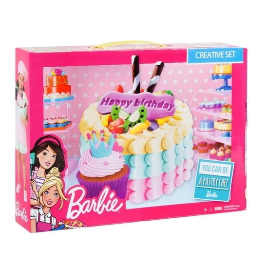 Barbie, masa plastyczna Tort Urodzinowy, 423282 Barbie