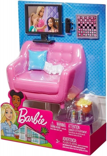 Barbie, mebelki do domku - zestaw wypoczynkowy do salonu, FXG33/FXG36 Barbie