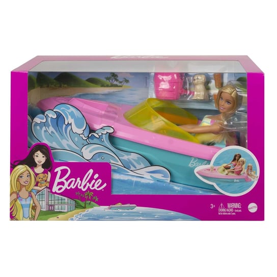 Barbie, motorówka z lalką Barbie