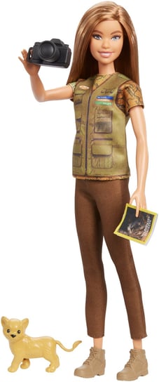 Barbie, National Geographic, lalka Fotografka dzikiej przyrody, GDM46 Barbie