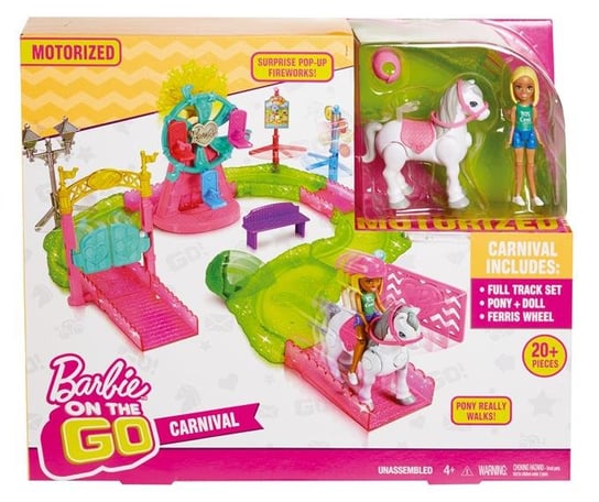 Barbie On The Go Wesołe miasteczko zestaw + Lalka Barbie