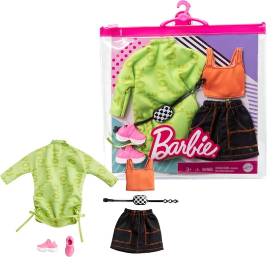 Barbie Outfits Zestaw Modne Ubrania I Akcesoria Dla Lalki Matel 3+  Grc92 Mattel