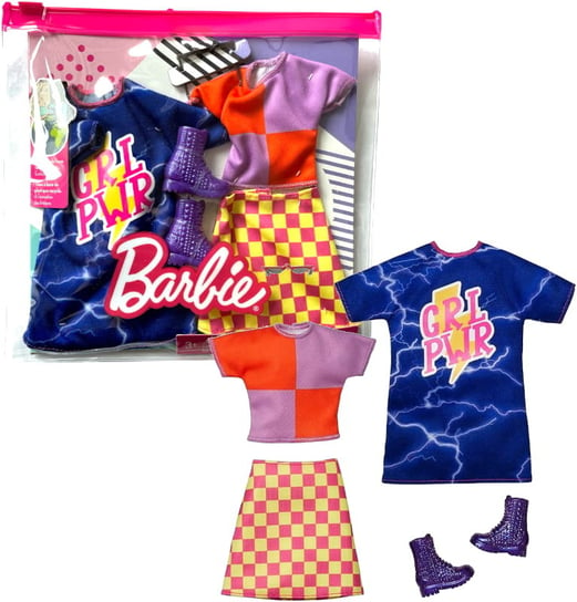 Barbie Outfits Zestaw Modne Ubrania I Akcesoria Dla Lalki Matel 3+  Hbv69 Mattel