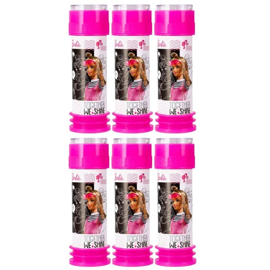Barbie Różowe banki mydlane z grą 55 ml MY BUBBLE 12 szt Barbie