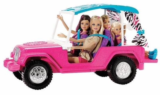 Barbie, samochód safari, zestaw, BHF96 Barbie